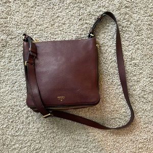 Fossil leather crossbody bag